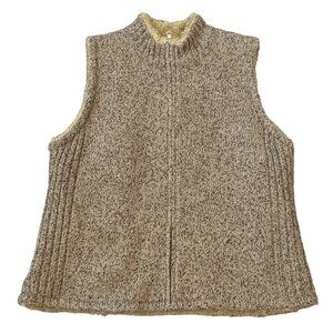 Guide Series Mens Size 2XL Reversible Vest Zip Faux Sherling Sherpa Beige Brown